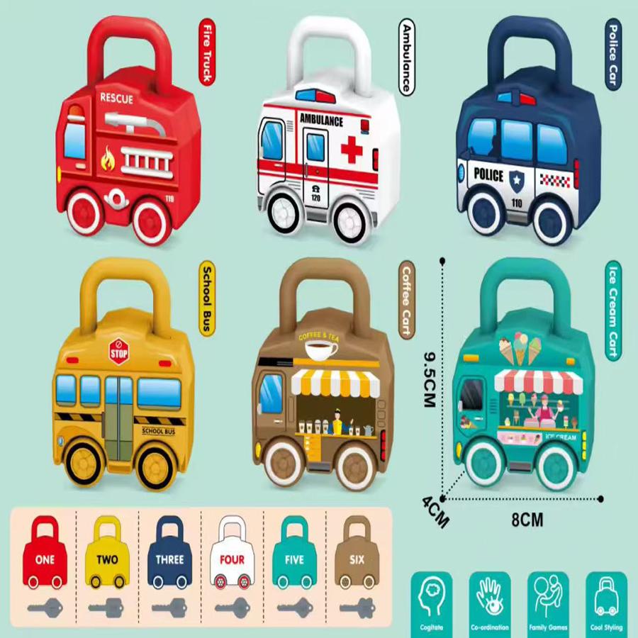 1Pcs- High-Quality Learning High-Quality Lock High-Quality With High-Quality Key High-Quality Car High-Quality Games High-Quality Montessori