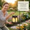 Solar Garden Lights Outdoor Decorative Ground Insert Lantern Warm Atmosphere Solar Powered Landscape Lamp for Yard Patio Christmas Holiday Decoration