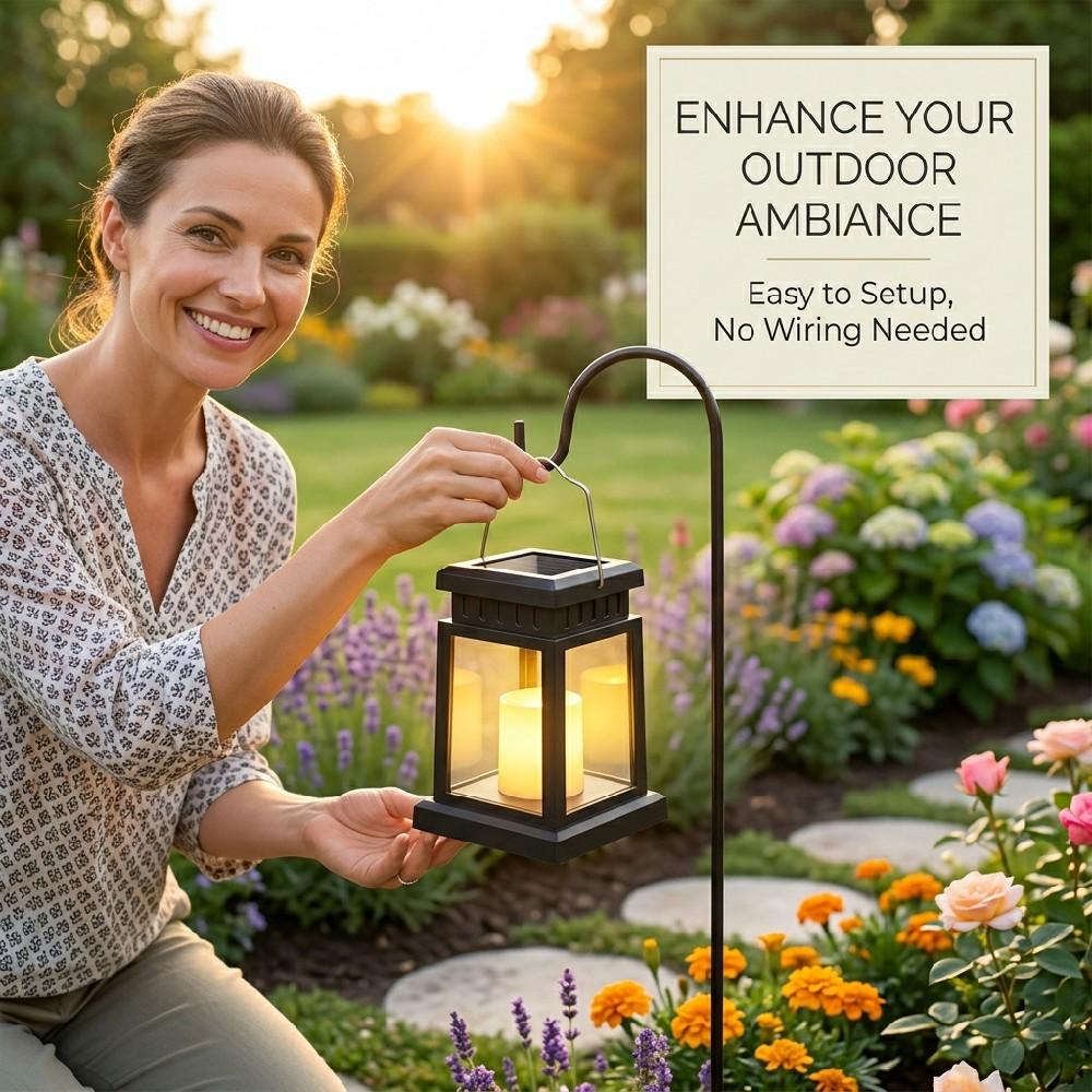 Solar Garden Lights Outdoor Decorative Ground Insert Lantern Warm Atmosphere Solar Powered Landscape Lamp for Yard Patio Christmas Holiday Decoration