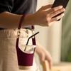 Leather Cup Cover Pouch Portable Water Bottle Sleeve Bag Leather Carrying Strap Insulating Cups Milk Tea Coffee Cups Accessories