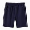 Summer Boys' Cotton Sports Shorts with Red and White Stripes, Dark Blue/Navy Blue - School Uniform for Primary and Middle Students