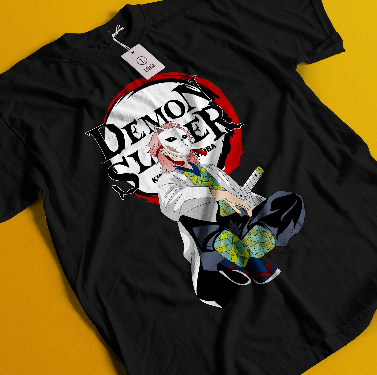 

Demon Slayer Shirt Tanjiro Tshirt Nezuko T-Shirt Mens Womens Tees Top Muzan Doma Tee Inosuke Zenitsu S