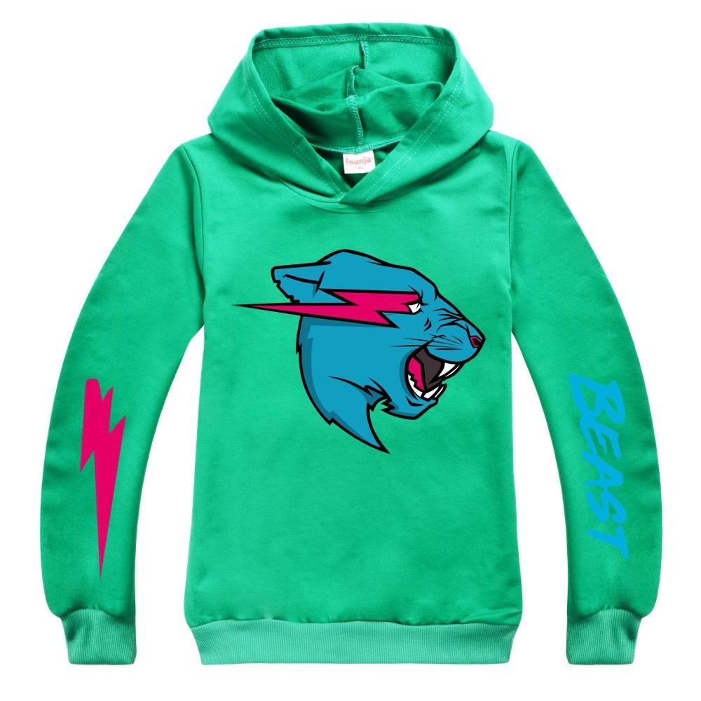 Mr Beast Cartoon Kinder Mädchen Jungen Hoodie T-Shirt Tops Kleidung