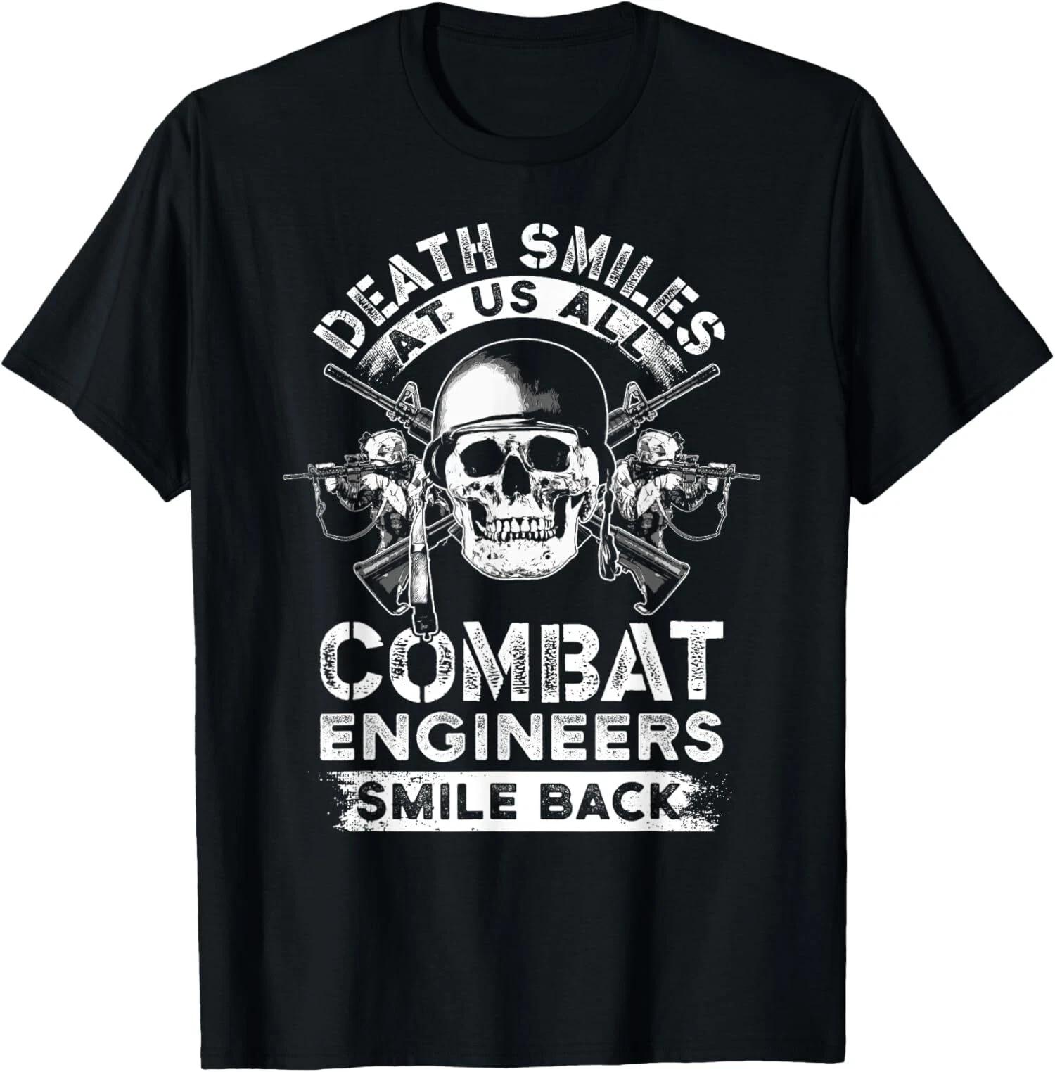 Combat Engineer Smiles USA Military Sapper T-Shirt Made In USA XXXXL