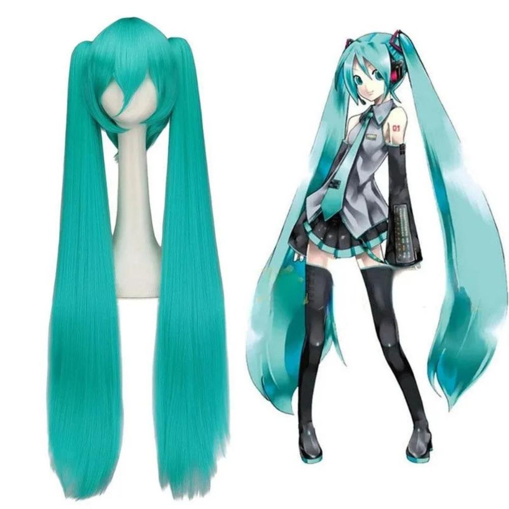 Perücke Haare 110 cm Cosplay Hatsune Miku Vocaloid Anime Manga Seemannskappe