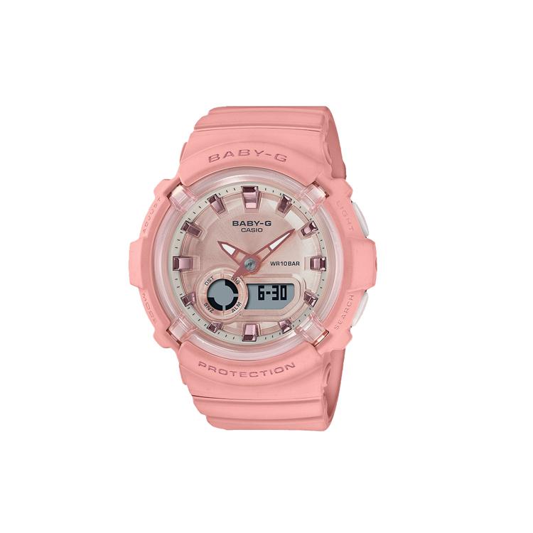 CASIO Women s BABY-G Pink Watch BGA-280-4APR-person Coral Pink Watch Dial