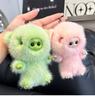 Fluffy Little Pig Fur Pompom Keychain For Woman Girls Bag Car Key Chain Cute Little Pig Key Ring On Bag Car Trinket Pendant Gift