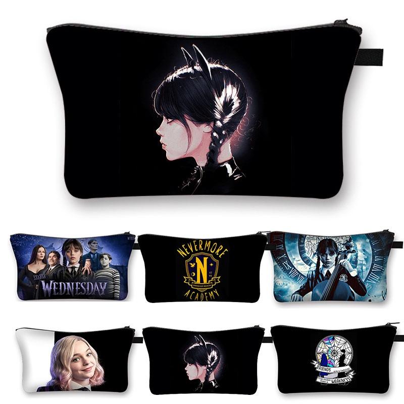 Wednesday Addams Waterproof Cosmetic Makeup Bag | Pencil Pouch | School Supplies