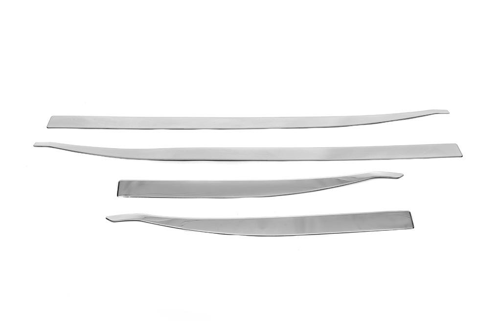 Молдинг дверной (4 шт, нерж) Carmos - Турецкая сталь для Jeep Renegade