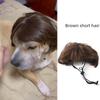 Adorable Brown Braided Wig For Dogs And Cats Perfect For Festive Occasions And Events