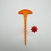 Orange Glass Glue Caps - Durable Plastic Sealing Caps for Standard Glue Bottles, Portable Decoration Tools