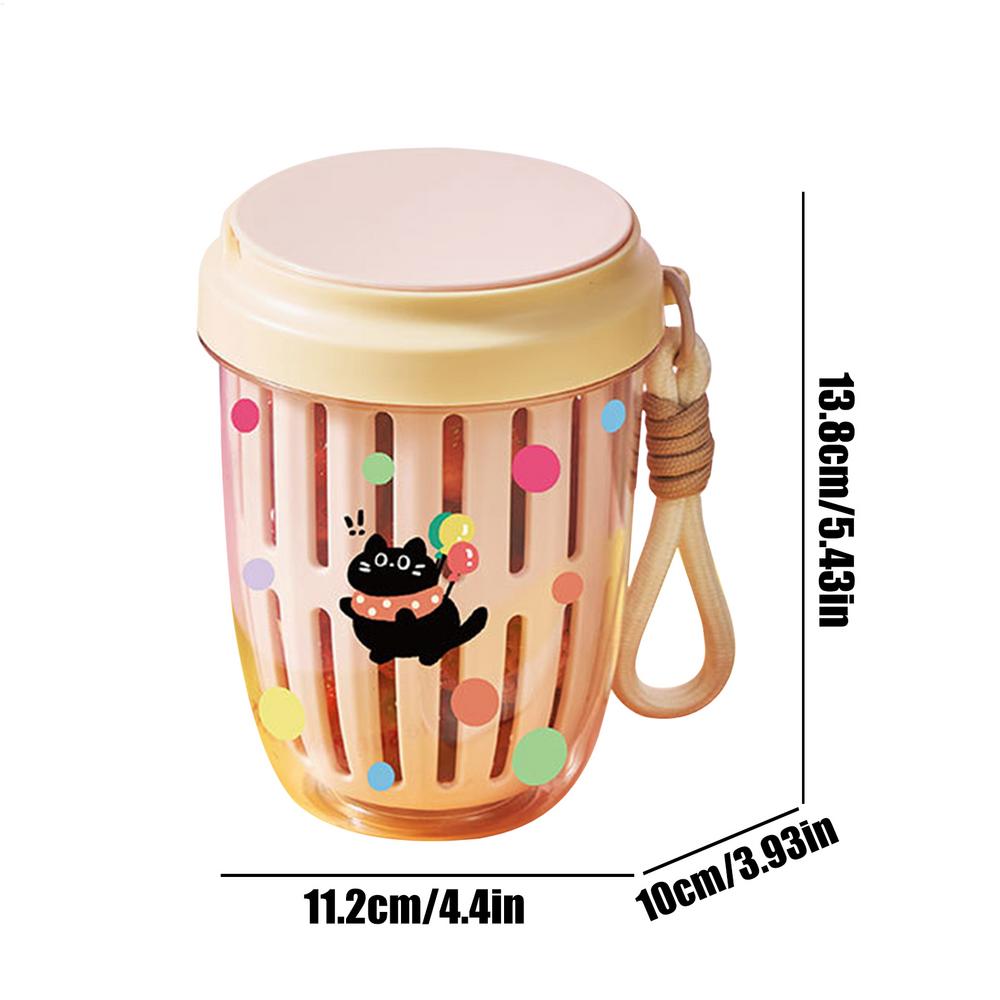 Fruit And Vegetable Cup Drainable Storage Container Breakfast Bottle Reusable Food Dressing Cup Fruit Storage Bottle For Picnic