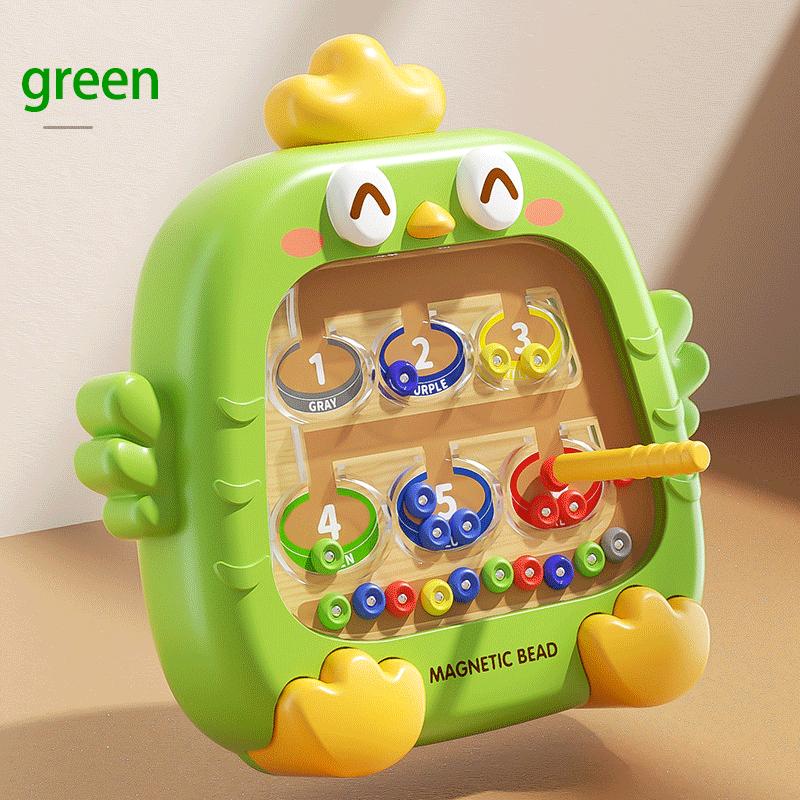 Montessori Magnetic Color Sorting Number Maze Board Pen Moving Bead Games Fine Motor Skills Educational Toys for Kids Boys Girls
