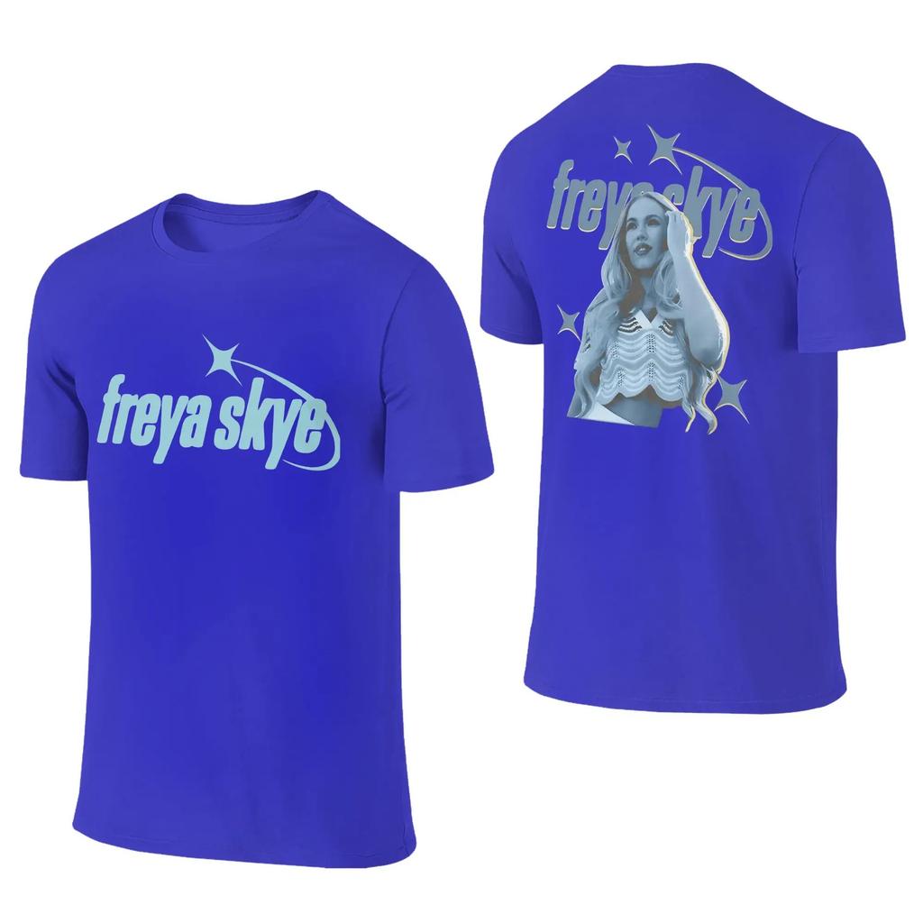 Freya Skye Men Women Graphic Print T Shirt Humorous Tee Shirt Short Sleeve Round Neck T-Shirts Cotton Oversized Clothes