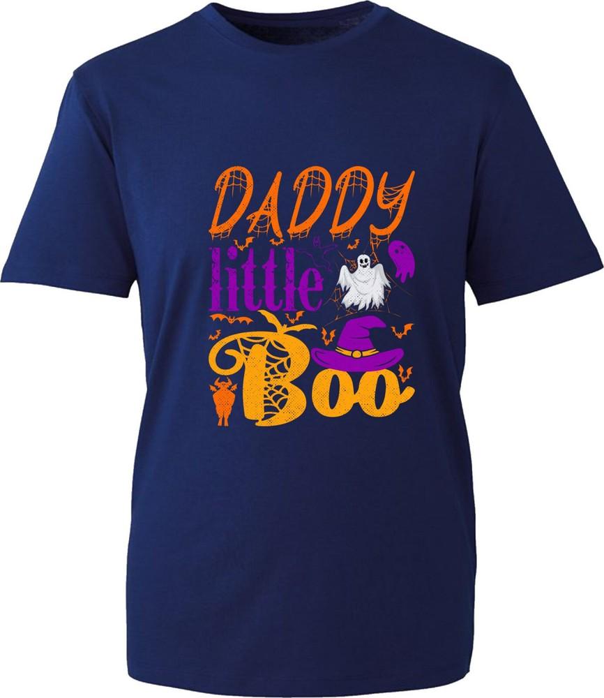 Daddy Little Boo TShirt Halloween Scary Boo Ghost Horror Party Unisex Gift Top S