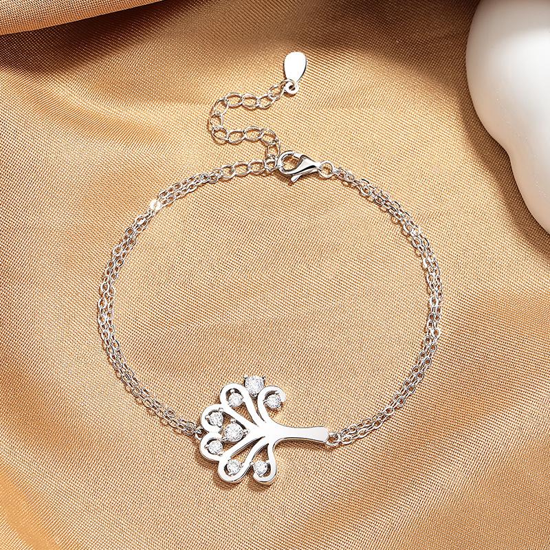 Mirror Jewelry Exquisite High-End Tree Of Life Bracelet, Female Niche Light Luxury Zircon Big Tree Jewelry