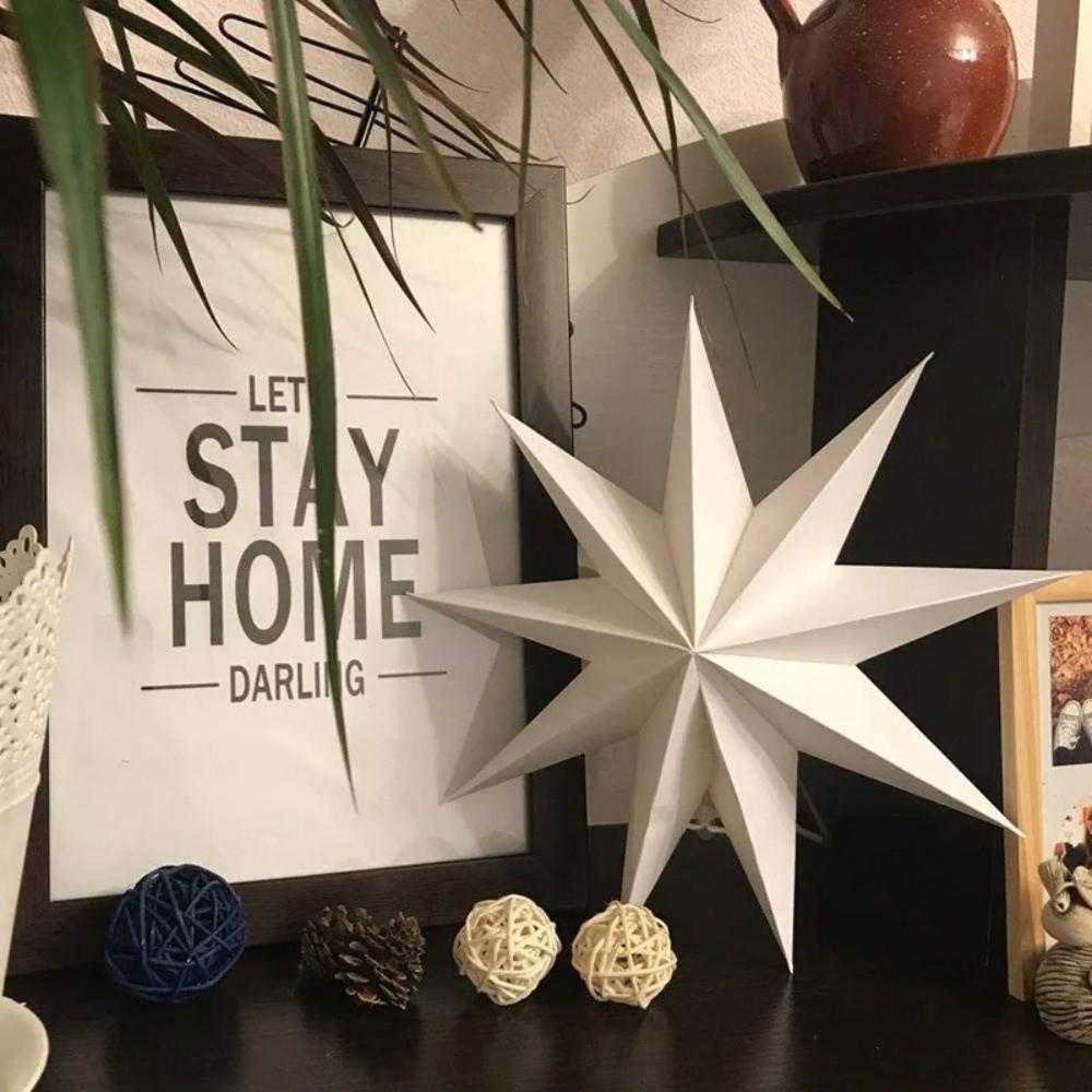 New 30cm Star Lanterns 9-Pointed DIY Crafts Christmas Decorations Folding Party Decorations Birthday Party