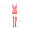 Sex Underwear Uniform Jacquard Onesie Lace-up Crotch Tights Stockings