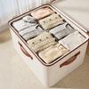 Yousheng Aufbewahrungsbox Doppelöffnung Reißverschluss Design Aufbewahrungsbehälter Großes Fassungsvermögen Stoffverstärkt Stapelbarer Organizer