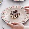 Creative Relief Flower Ceramic Plates Light Luxury Restaurant Pasta Dessert Plate Delicious Dishes Dining Plate Unique Tableware