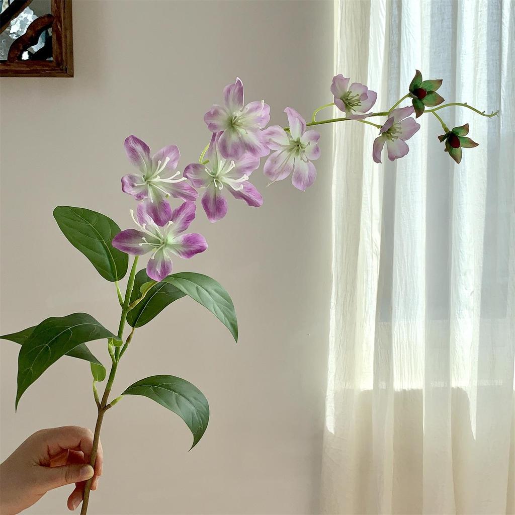 High-Grade Weeping Jasmine Silk Flower Ornament for Home Landscaping and Decoration