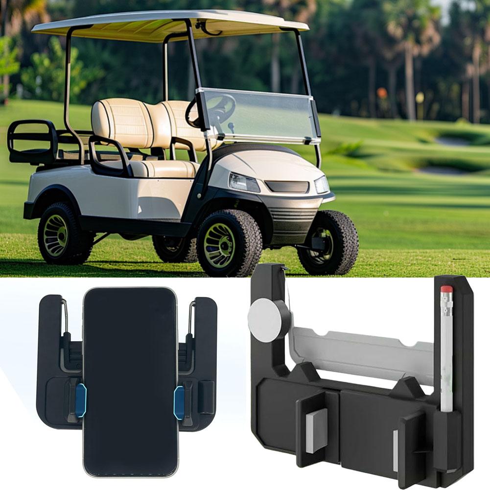 Golf Cart Phone Holder for Steering Wheel Flip Up Cell Phone Mount Car Golf Cart Accessories for Smartphone