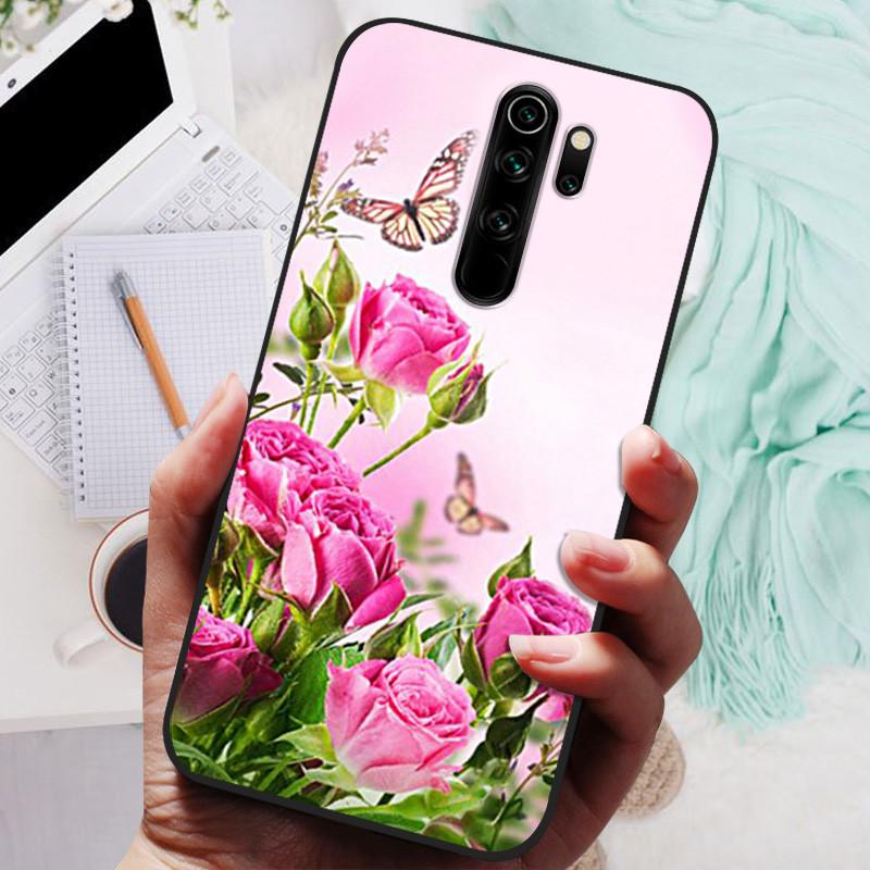 Phone Cover For Xiaomi Redmi Note 8 Pro Case Silicone Lovely Black Bumper Soft TPU Coque for Redmi Note8 Pro 8Pro Shells Fundas