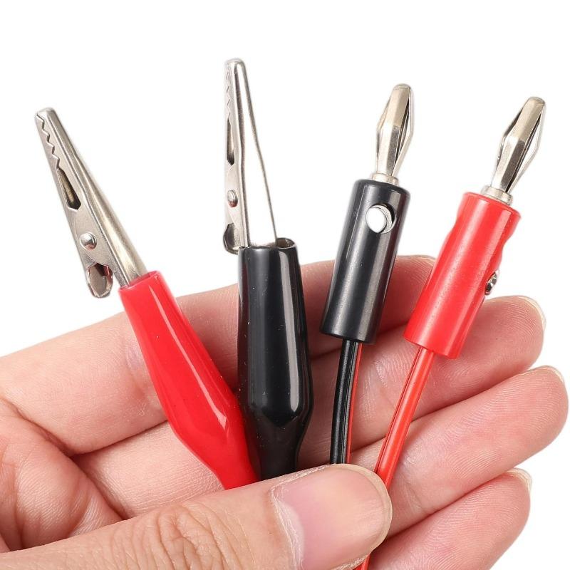 1/10Sets Banana Plug To Alligator Clip Multimeters Standard Electrical Test Equipment Test Leads Two-End Connector Supplies