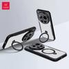 XUNDD For Xiaomi 17 Ultra Case Luxury Casing Matte Transparent Back Cover Shockproof Protective Cases With Rotatable Magnetic Holder Stand