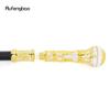 Goldener Weißer Luxus Runder Griff Mode Stock für Party Dekorative Gehhilfe Eleganter Krummstab Knauf Gehstock 93cm