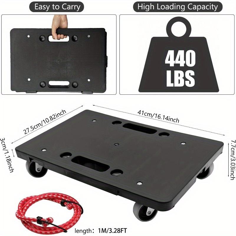 

1 шт. Передвижка для мебели на колесах, усиленная тележка для перемещения, interlocking design, маленькая плоская тележка, 16-дюймовая тележка для мебели. Silver