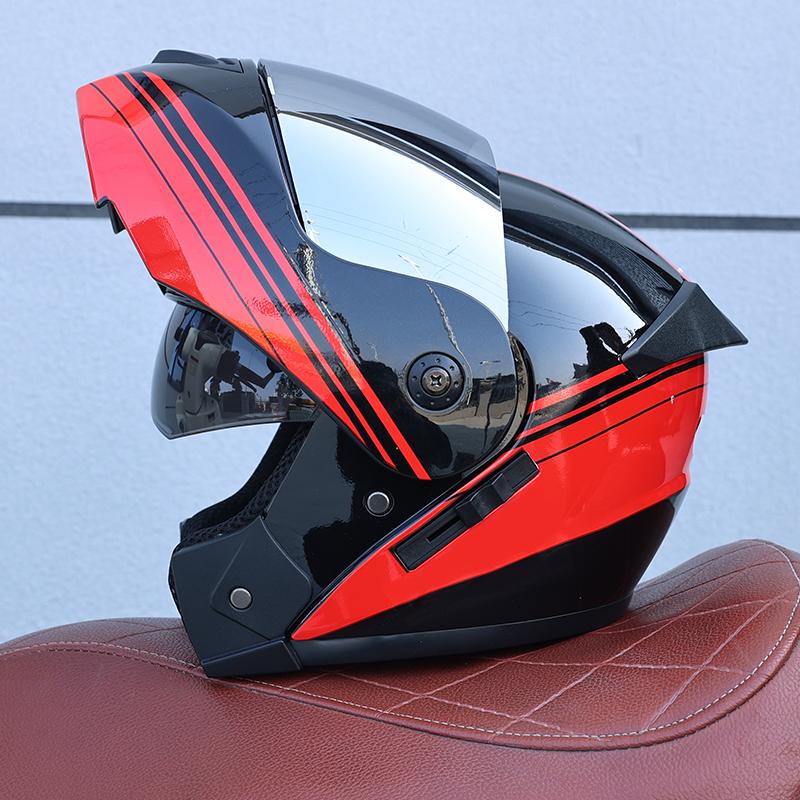ORZ electric bicycle helmet ABS with double lenses, men's and women's four season open face helmet, riding helmet DOT