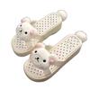 Cute cartoon relaxed bear one-word drag female summer new wear small versatile beach cool slippers