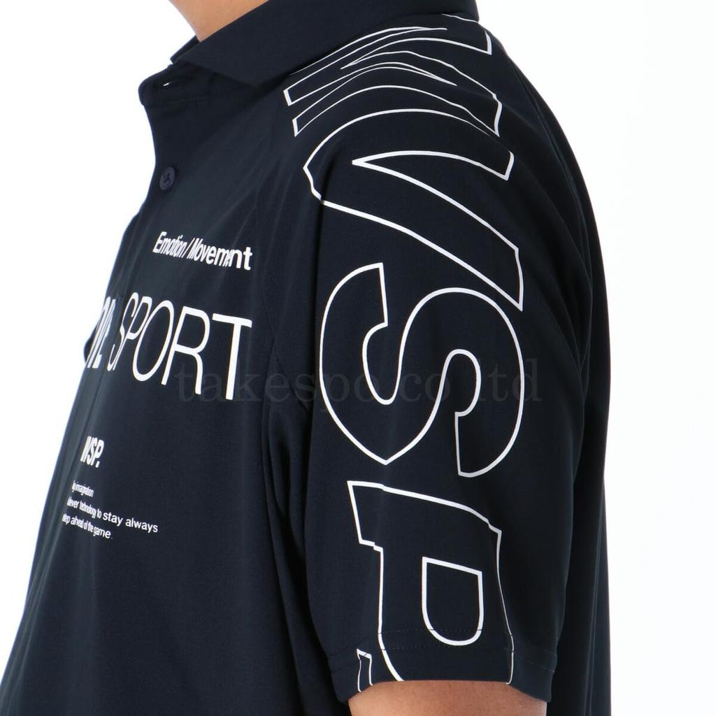 Polo Shirt Descente Sunscreen Short Sleeve Sweat Absorbent ST5SHS01M Navy XO Size [Move Sports] Men's