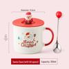 Personalized Christmas Ceramic Mug with Lid and Spoon - Creative Cartoon Design, Perfect for Halloween Gifts