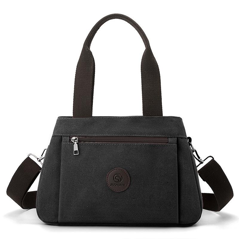 Label casual women's bag women's portable shoulder messenger bag women's commuting large-capacity multi-compartment women's bag