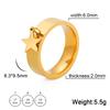 Heart Charm Rings for Women Bohemian Stainless Steel Gold Aesthetic Ring Trend Korean Jewelry Birthday Gift