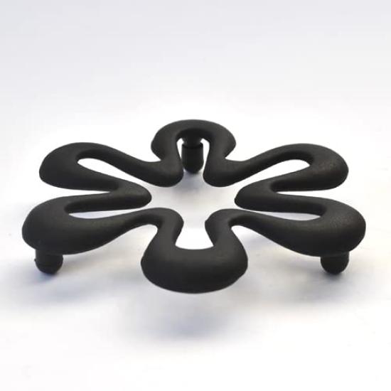 Ichiudo Nambu Ironware Teapot Holder, Trivet Rikka, Black
