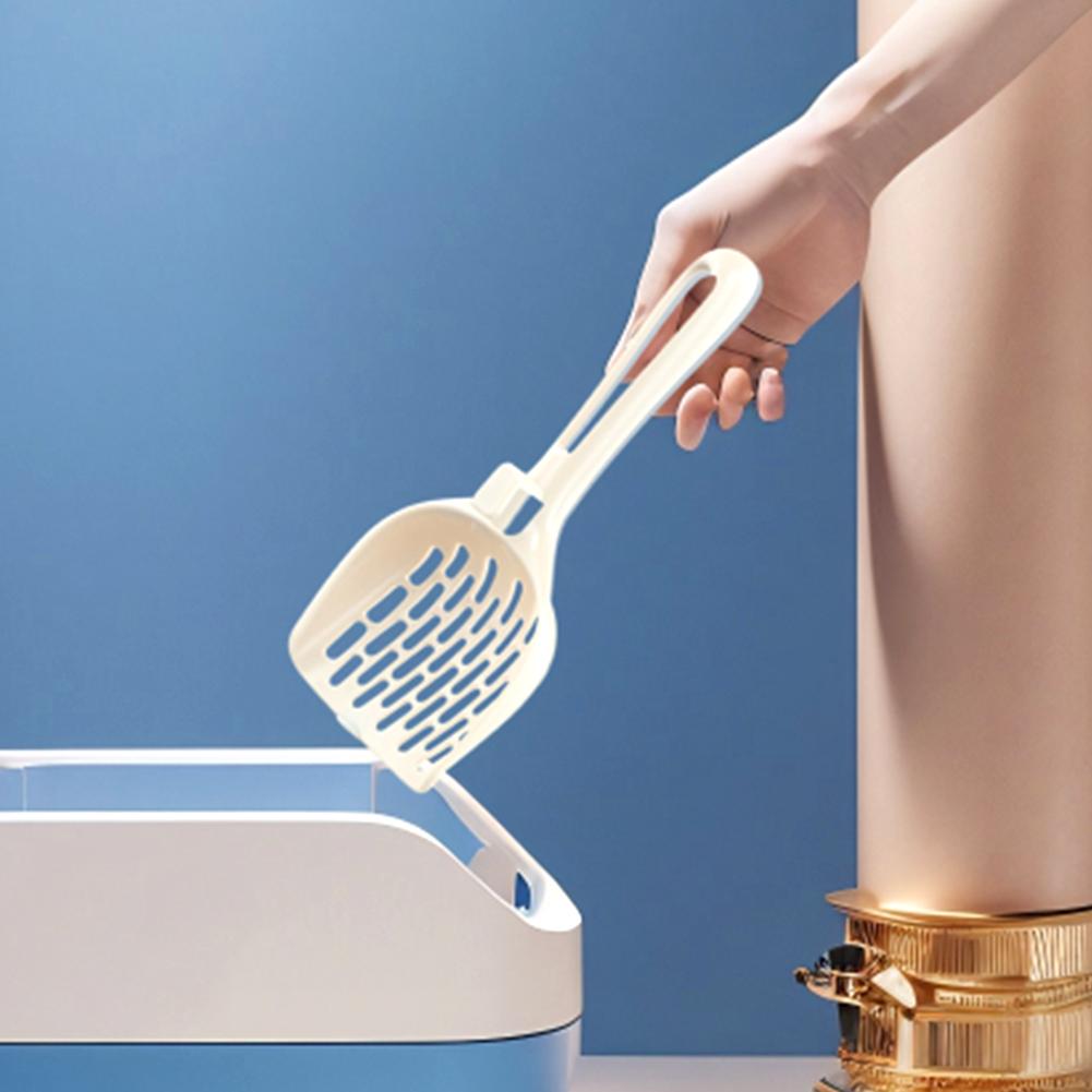 1PC Mesh Litter Scoop For Sifting Cat Litter Box Shovel Efficient Waste Cleaning Hanging Hook Durable PP Material Pet Clean Tool