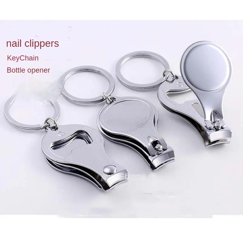 

1Pc Round Stainless Steel Big Large Heavy Duty Keychain Finger Toe Nail Beauty Care Tool Cutter Trimmer Clipper With Beer Opener United States