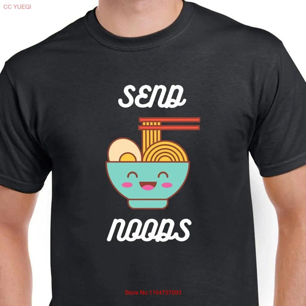 Send Noods T Shirt Funny Raunisex Noodles Foodie Food Lover Vintage Breathable Fashion Top For Everyday Wear Stretched Soft