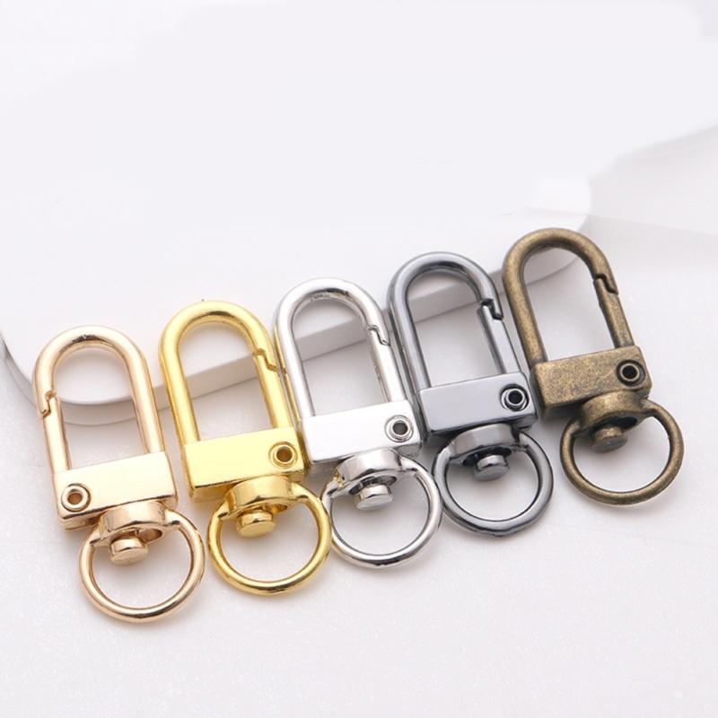 100Pcs Delicate Zinc Alloy Swivel Clips Carabiner Clip Swivel Triggers Dog Buckle KeyRing for Creative DIY Projects