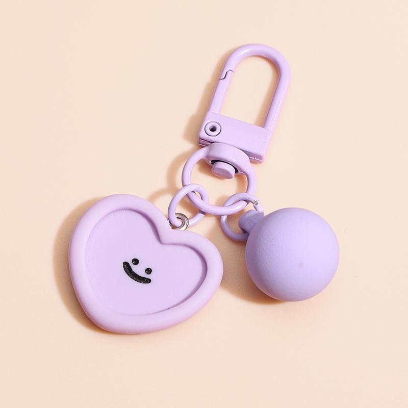 Keychain Set Candy Keyrings Chain Gitfs girls Colorful Decorative Pendant Resin Key Holder Heart Ring DIY Jewelry Accessories