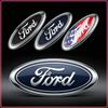 11,5X4,5cm BilLogotyp För Ford Ranger Escape Mondeo Fusion Fiesta Kuga Edge Focus Mustang Bakre Bagagelucka Emblemsdekal Tillbehör