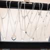 Set di Gioielli Chic Argento 51 Pezzi/Set Per Donna Moda Farfalla Cuore Perla Collane, Orecchini, Anelli, Abbinamento Abiti Quotidiani