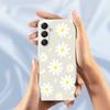 For Samsung Galaxy A16 5G/4G Case White Daisy Pattern Printing Straight Edge TPU Phone Back Cover