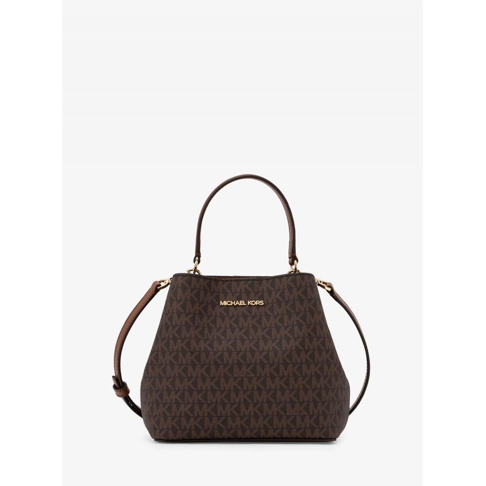 

Michael Kors Pratt Bucket Cross Body Small Mk Signature 35s4g3fm5b200 Brown F