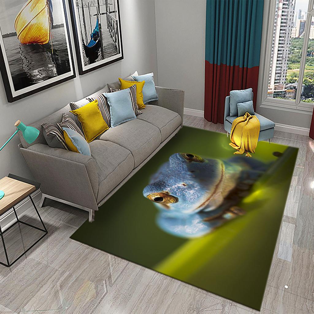 Frosch Teppich Bunt Niedlich Tier Muster Teppich für Badezimmer Rutschfeste Bereichsmatte Wohnzimmer Kinder Schlafzimmer Bodenmatte Eingangsdekor