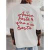 Camiseta Italiana Temática de Vino para Hombre - Estampado de Pasta con la Frase Italiana "Amore Pasta, Vino E Basta"- Camiseta Casual de Manga Corta