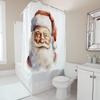 Tu Vintage Santa Claus Shower Curtain Christmas Holiday Bathroom Decor Rustic Farmhouse Xmas Backdrop Festive Holiday Home Texti